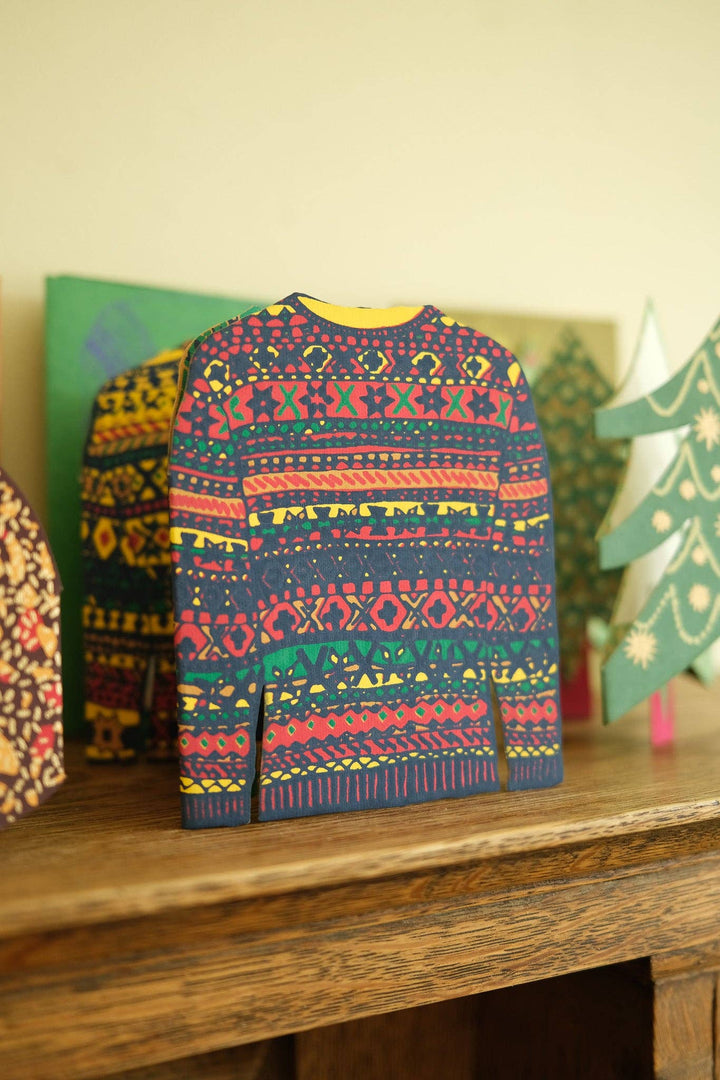 UK/EU: Festive Sweater Concertina Card