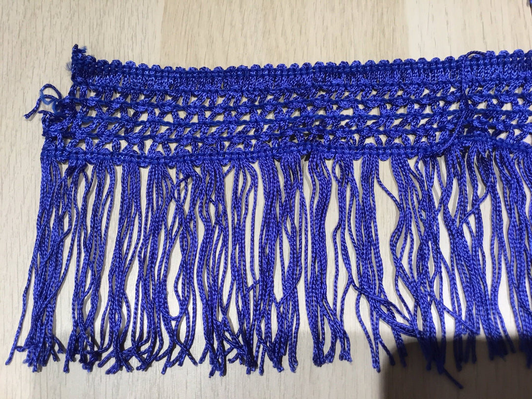 120mm knotted Fringe Royal Blue - Violet Elizabeth - Haberdashery