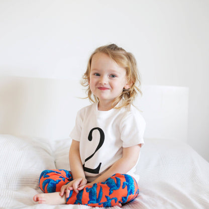 Super Mutant Blue Crocodile Leggings 0-6 Years: 2-3 Y