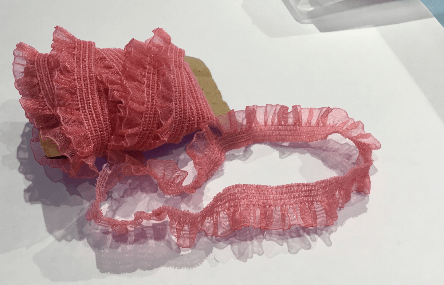 15mm Pretty In Pink Lace Elastic - Violet Elizabeth - Haberdashery