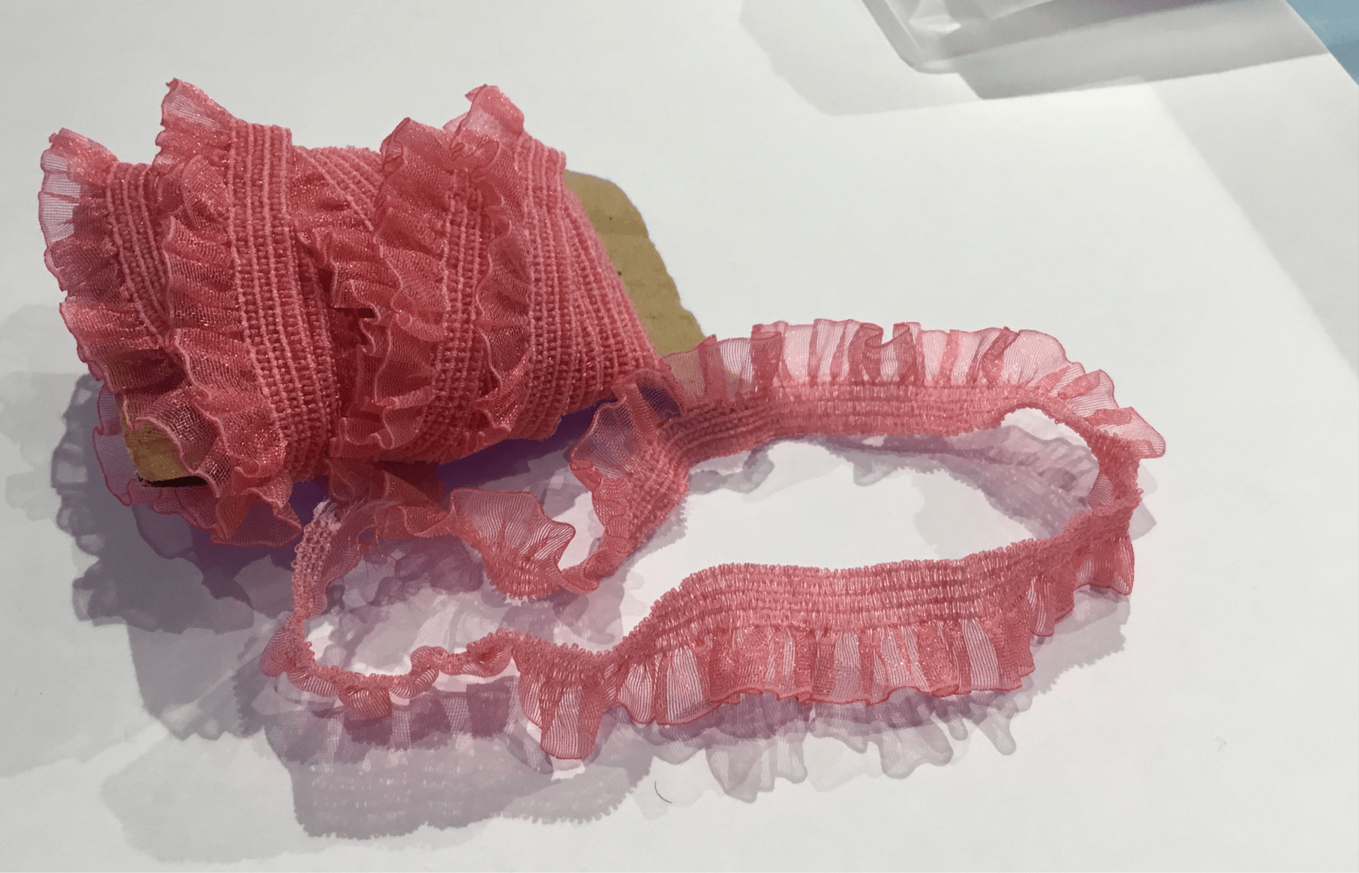 15mm Pretty In Pink Lace Elastic - Violet Elizabeth - Haberdashery