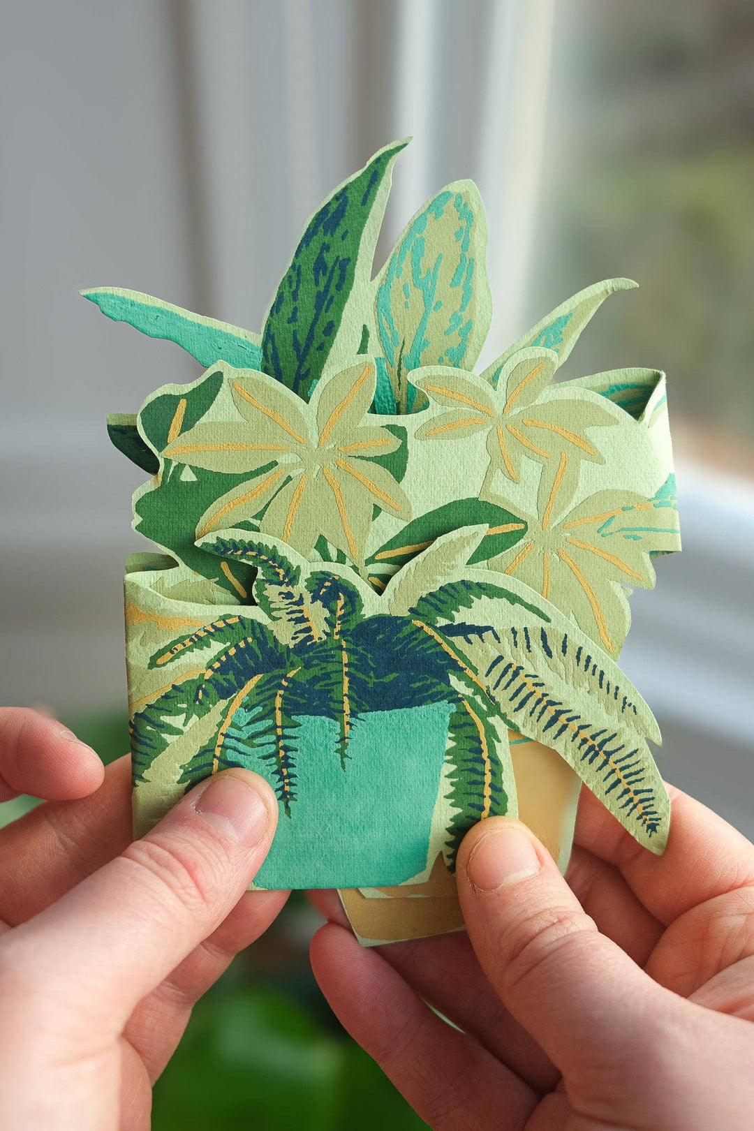 UK/EU: Plant Pot Concertina Greeting Card