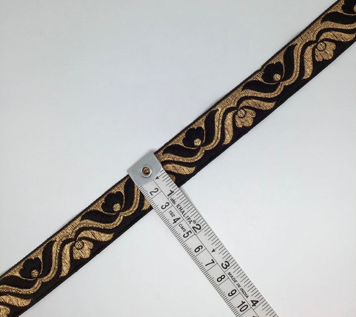 20mm Embellished ribbon trim in 2 colours - Violet Elizabeth - Haberdashery