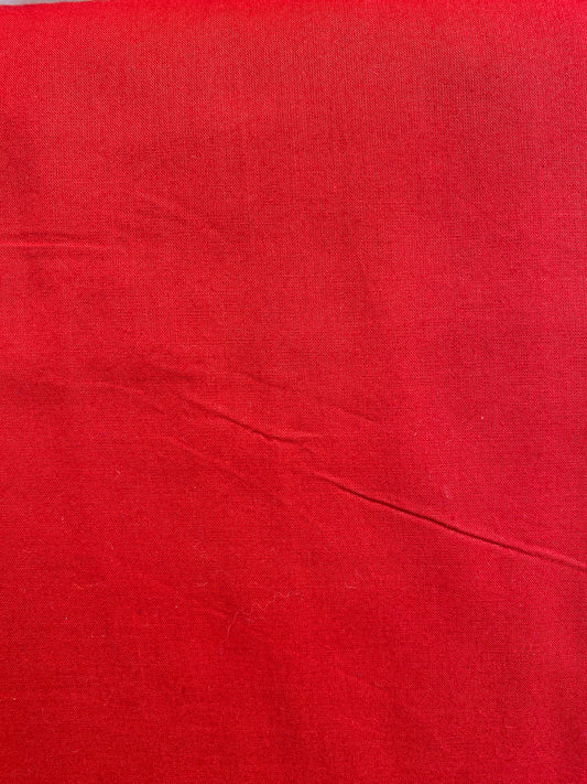 Equestrian Red Plain coloured Fabric 100% Cotton