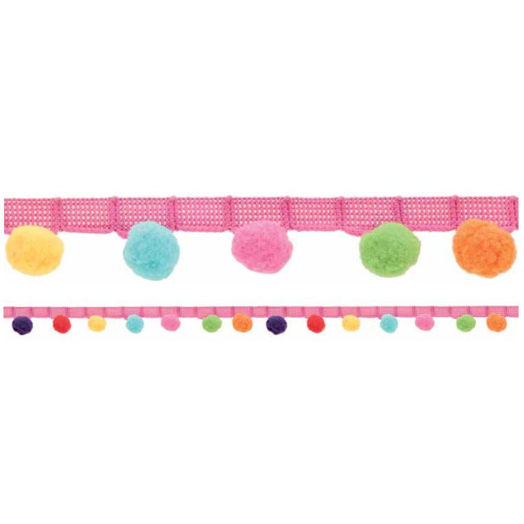 28mm PomPom Trim - Violet Elizabeth - Haberdashery