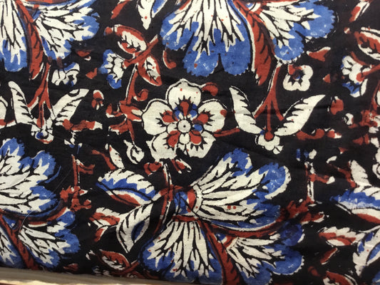 Large overall flower  Block Printed Fabric