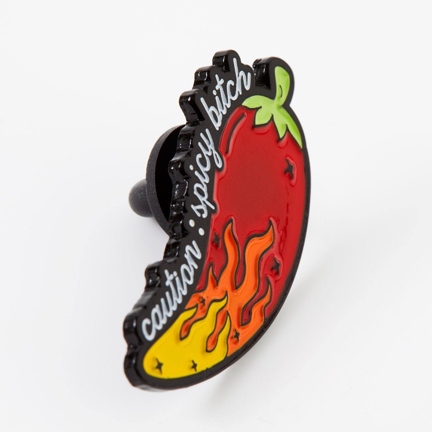 Caution: Spicy Bitch Enamel Pin