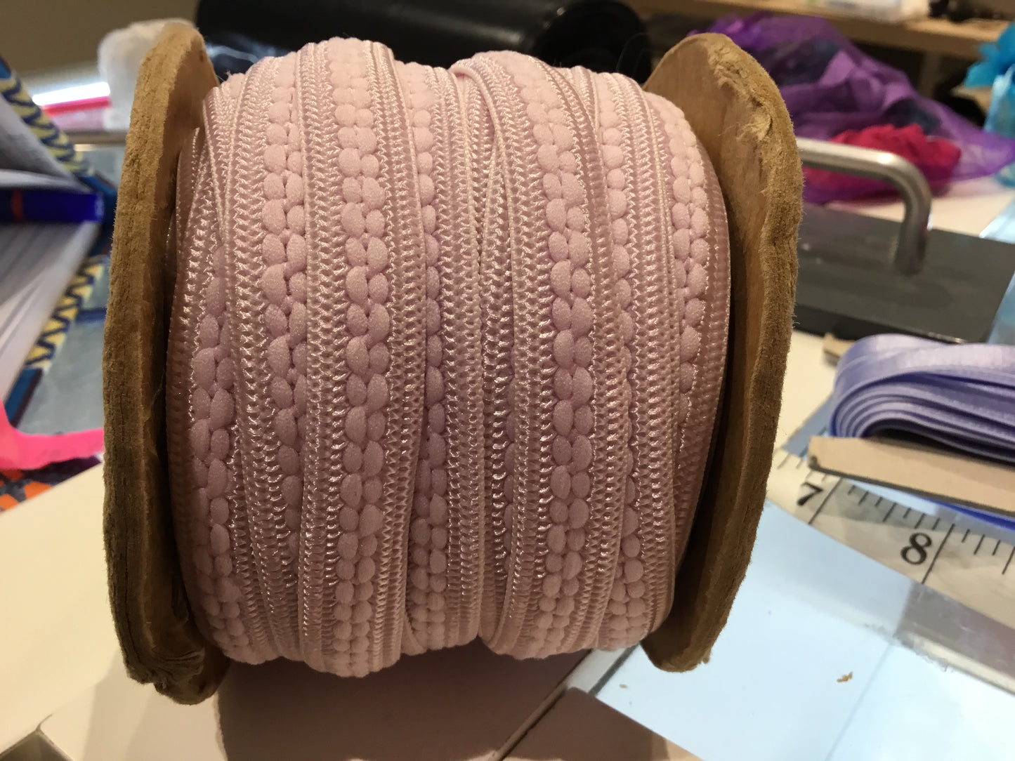 Elastic, baby pink for strapping 15Mm