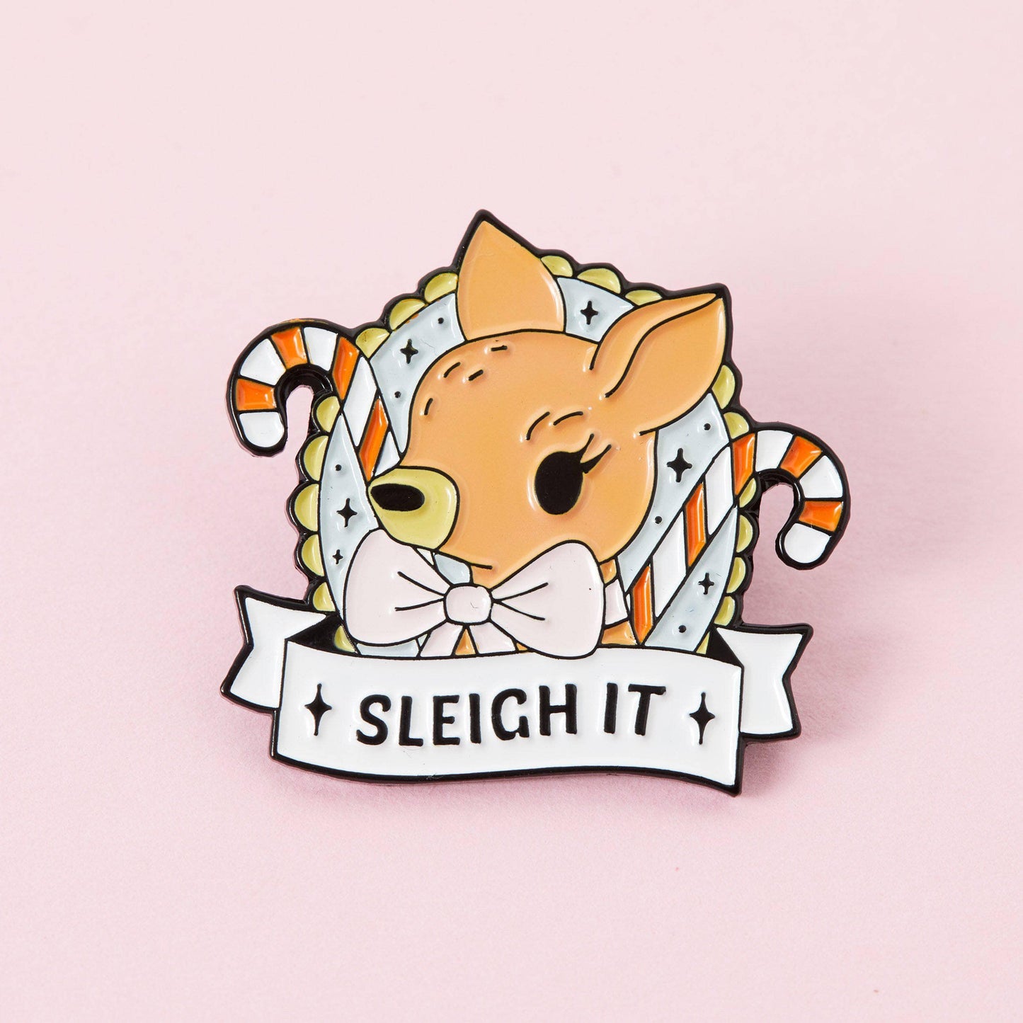 Sleigh It Enamel Pin