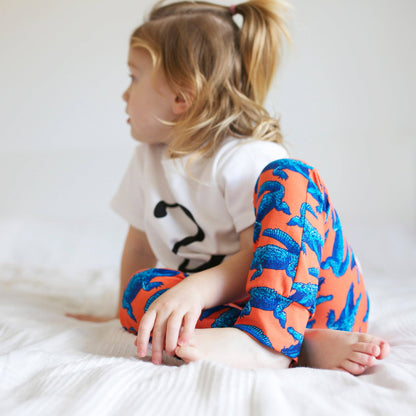 Super Mutant Blue Crocodile Leggings 0-6 Years: 6-12 M