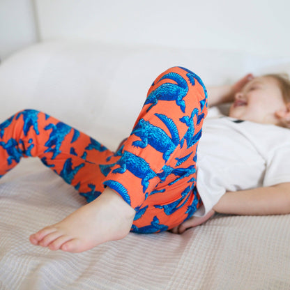 Super Mutant Blue Crocodile Leggings 0-6 Years: 0-6 M