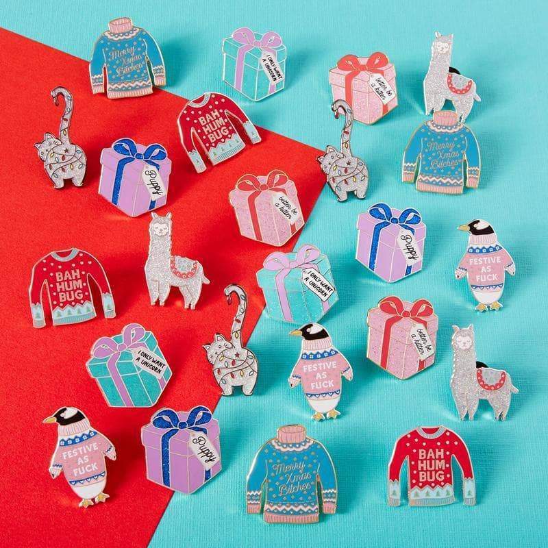 Christmas Kitty Enamel Pin - Violet Elizabeth