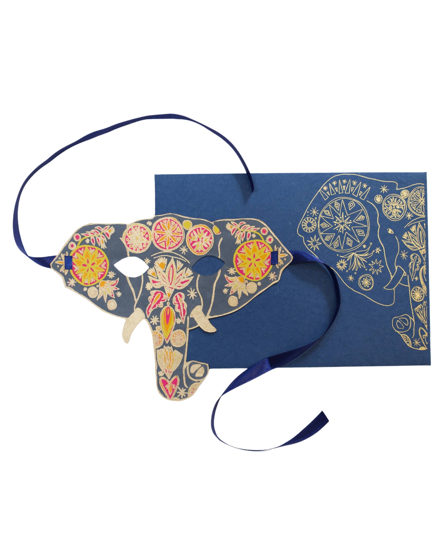 Elephant Mask Greeting Card