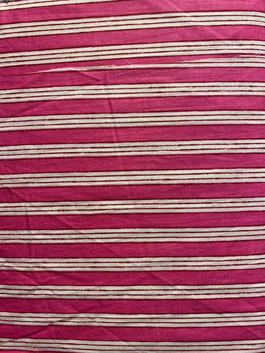 Pink & White Stripe 100% Cotton