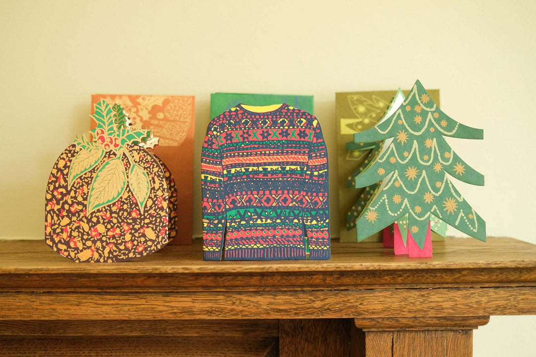 UK/EU: Christmas Pudding Concertina Card