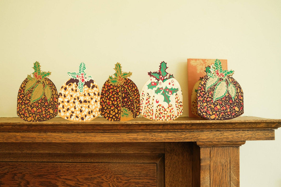 UK/EU: Christmas Pudding Concertina Card