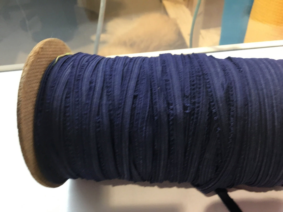 8mm Navy Scalloped Lingerie Elastic - Violet Elizabeth - Haberdashery