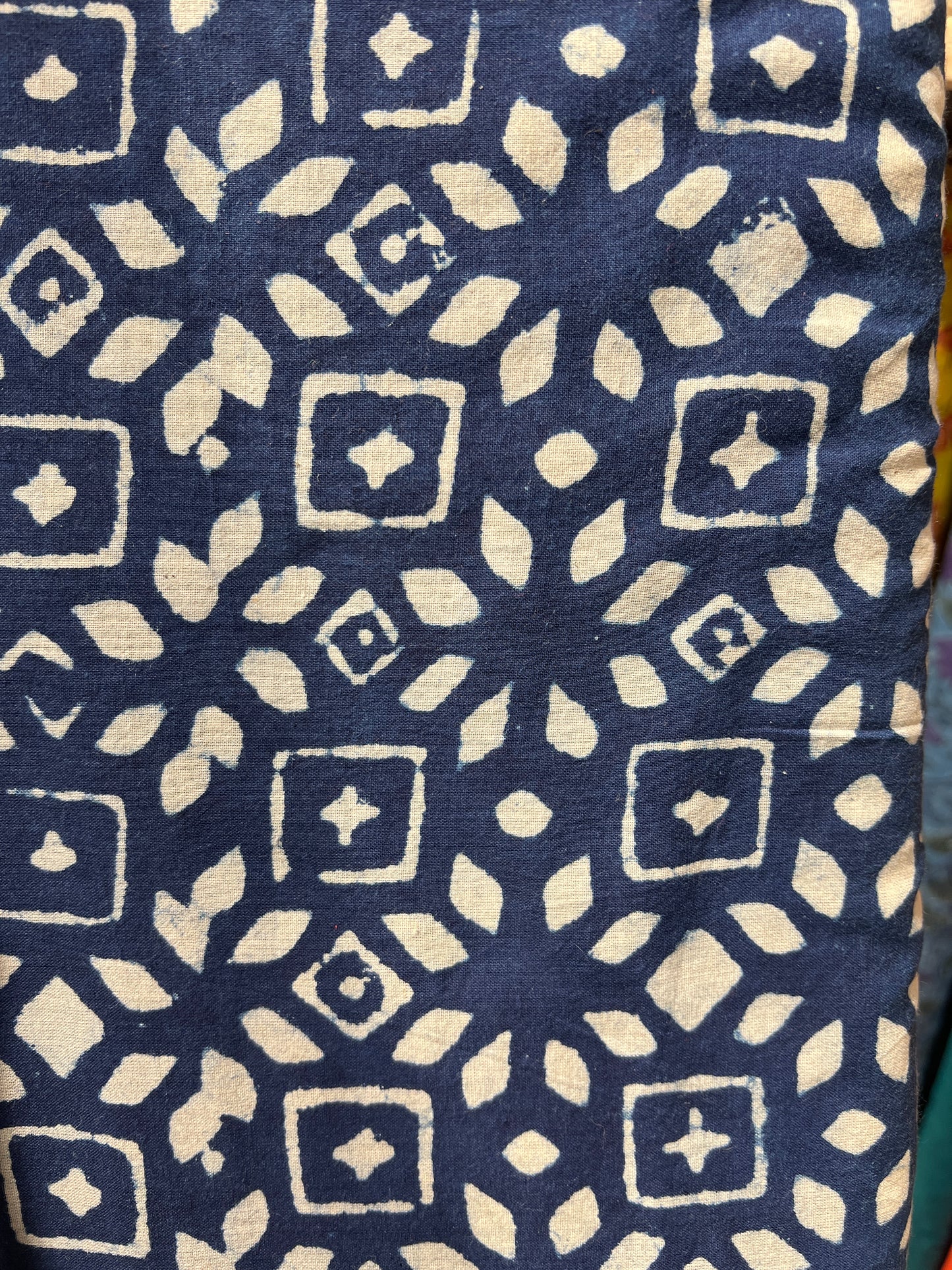 Indigo window Batik Hand Printed Pure Cotton Fabric