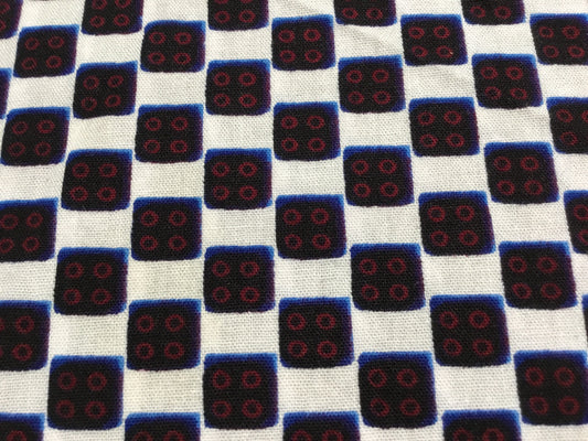 checker board Wax print fabric