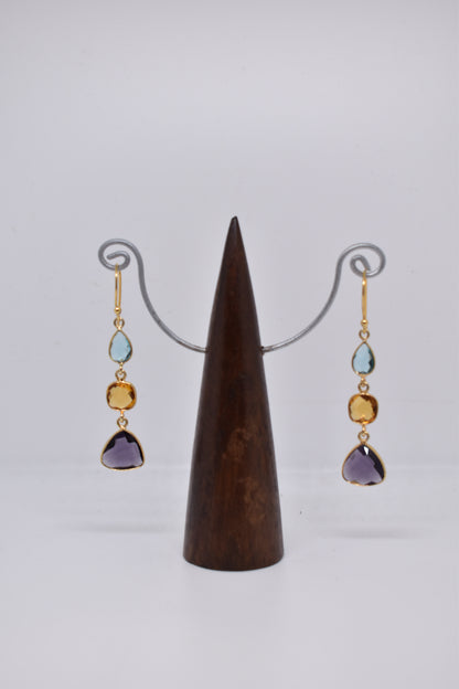 Triple Threat Earrings - Violet Elizabeth