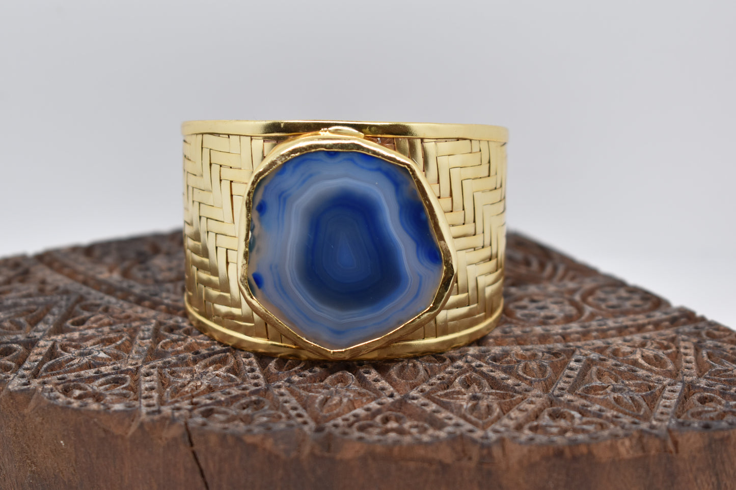 Spectacular Agate Slice cuff - Violet Elizabeth