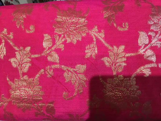 Dazzling pink dupion brocade