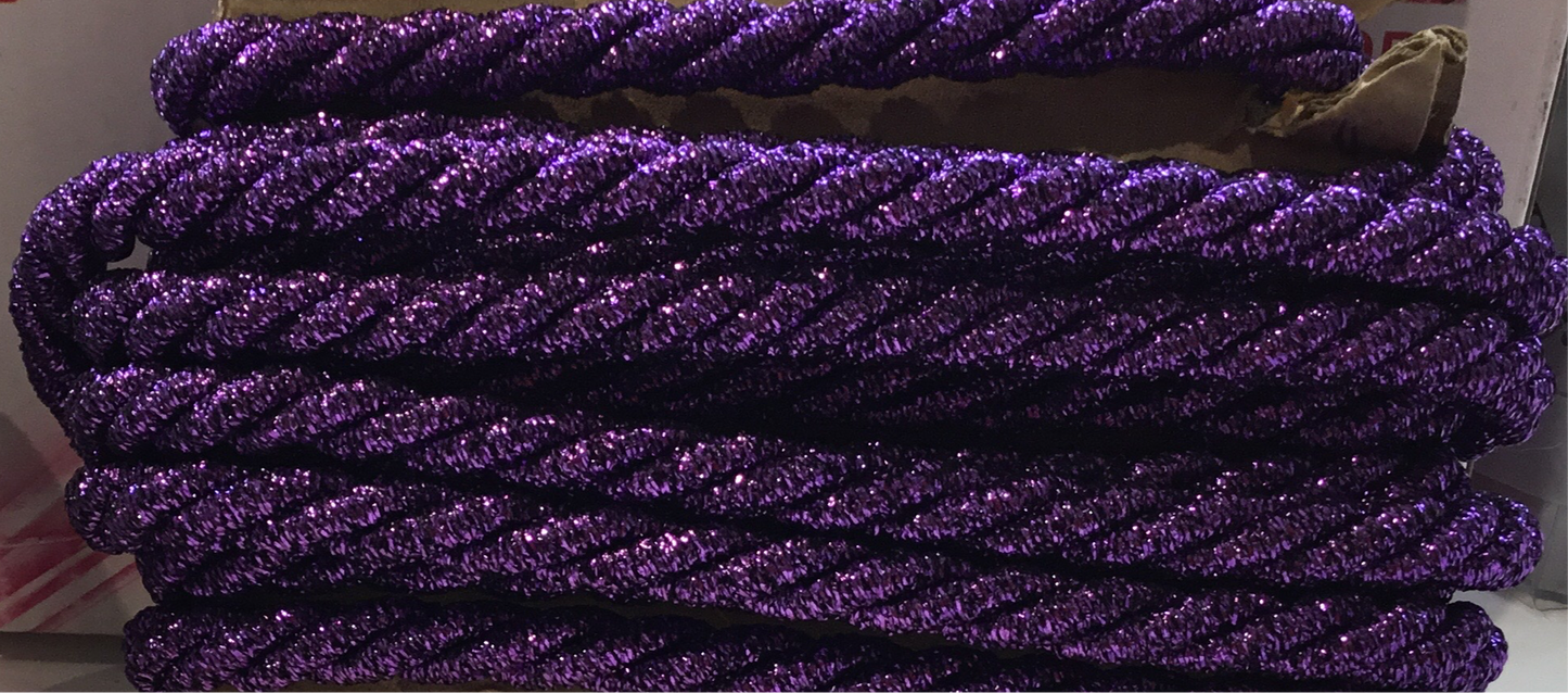 Cord 8mm sparkle purple