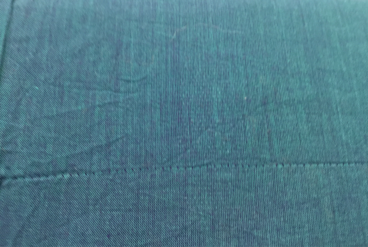 Hand loom two tone blue/green fabric