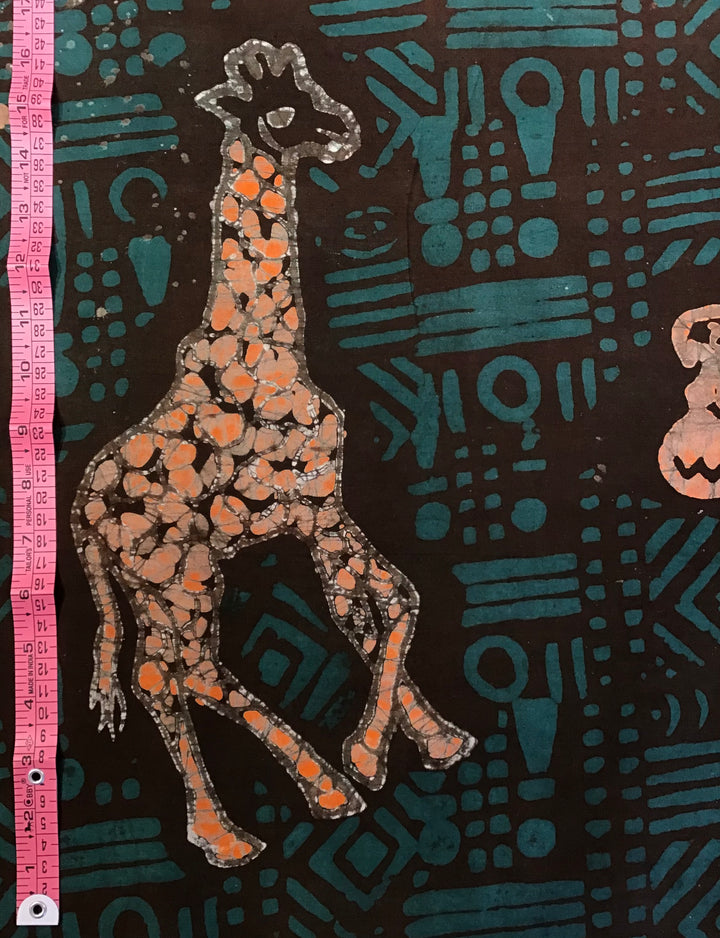 Giraffe Party Batik Fabric - Violet Elizabeth