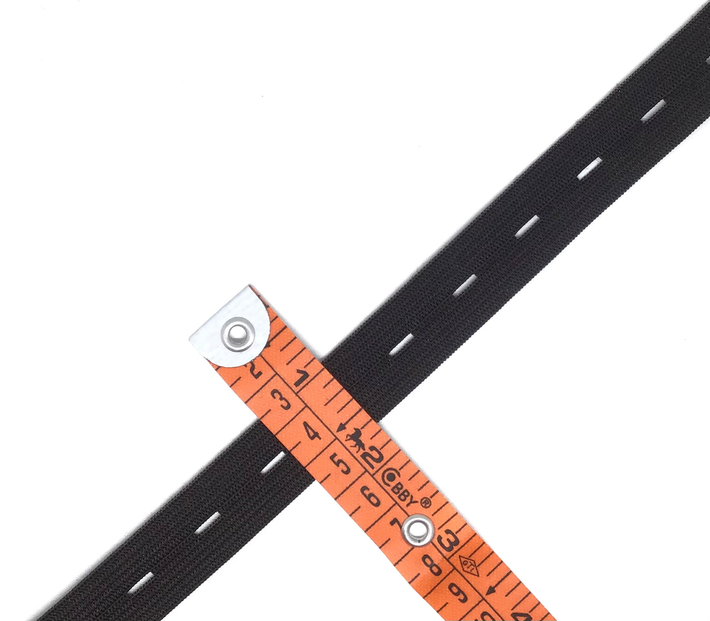 Black Button Holes Elastic 20mm