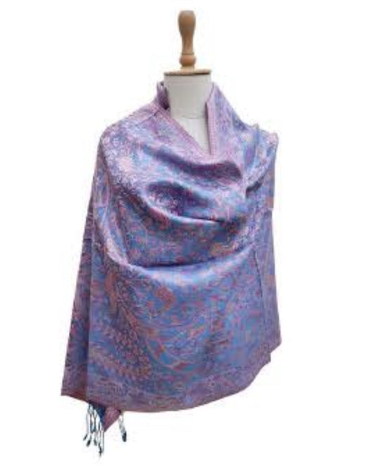 Silk Anique Jamavar Hand Woven stole 9