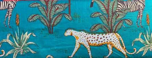 Day at the Zoo Screen Printed Fabric 100% Cotton