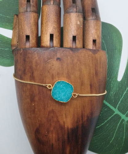 Sea Green Sugar Druzy Bracelet