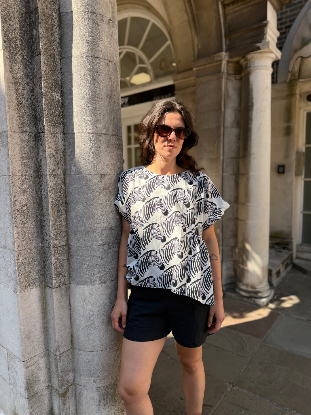 Zany Zebras: Flowy Cotton Top