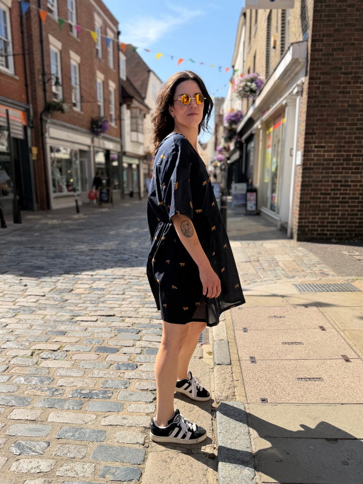 Cheetah Mai Tai: Knee Length Summer Dress