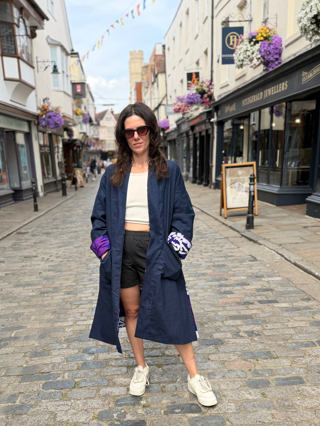Purple Dreams Reversible Linen Coat