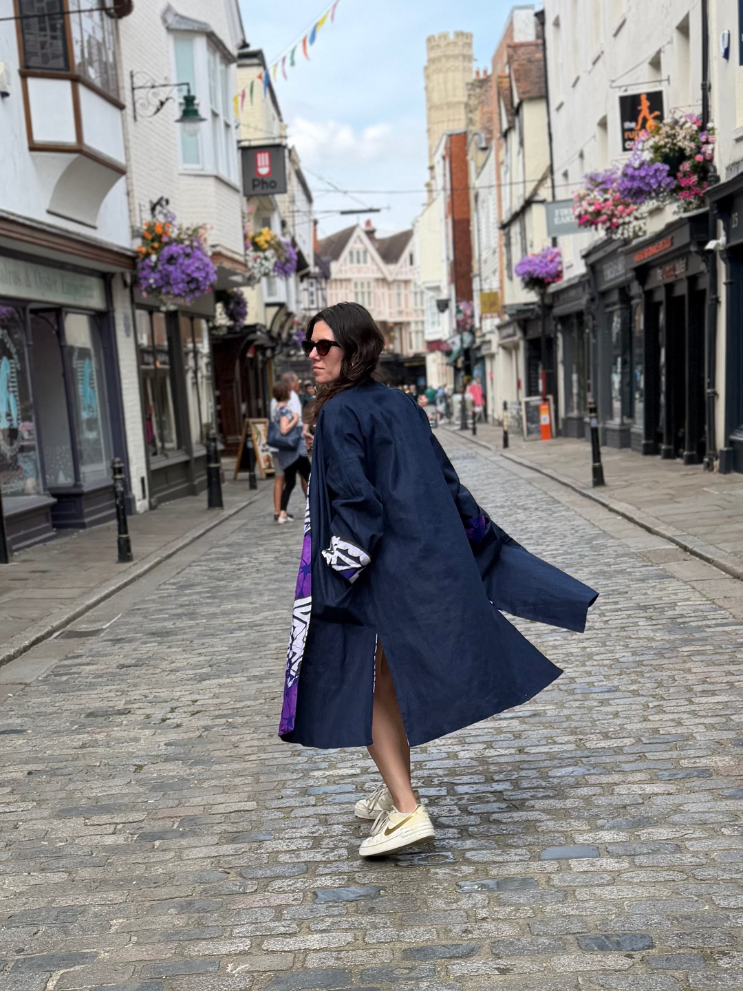 Purple Dreams Reversible Linen Coat