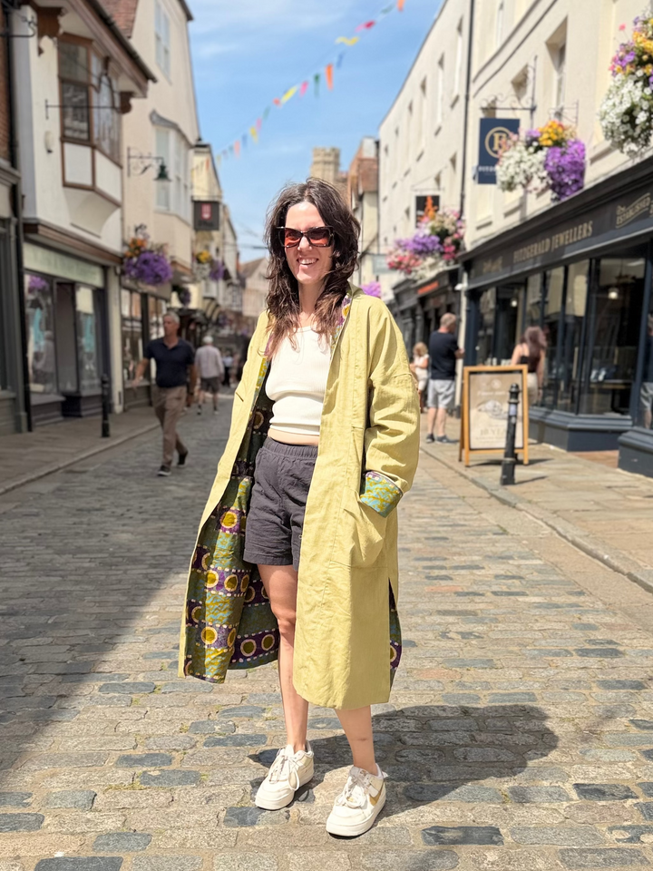 Archachatina Marginata Reversible Linen Coat