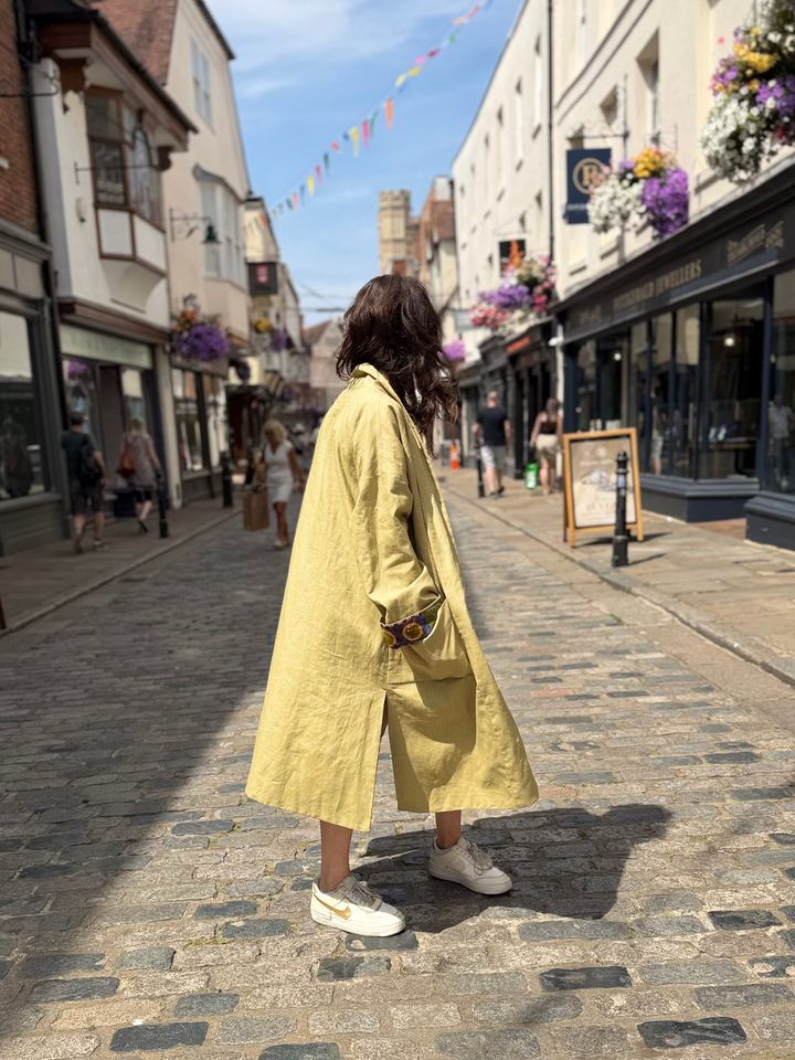 Archachatina Marginata Reversible Linen Coat