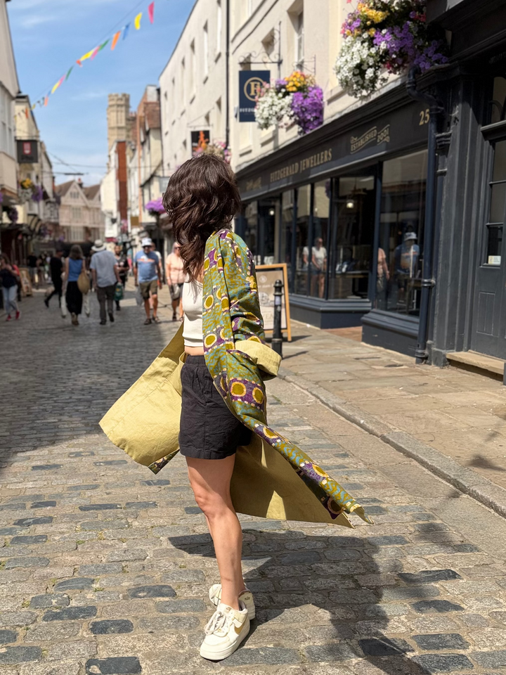 Archachatina Marginata Reversible Linen Coat
