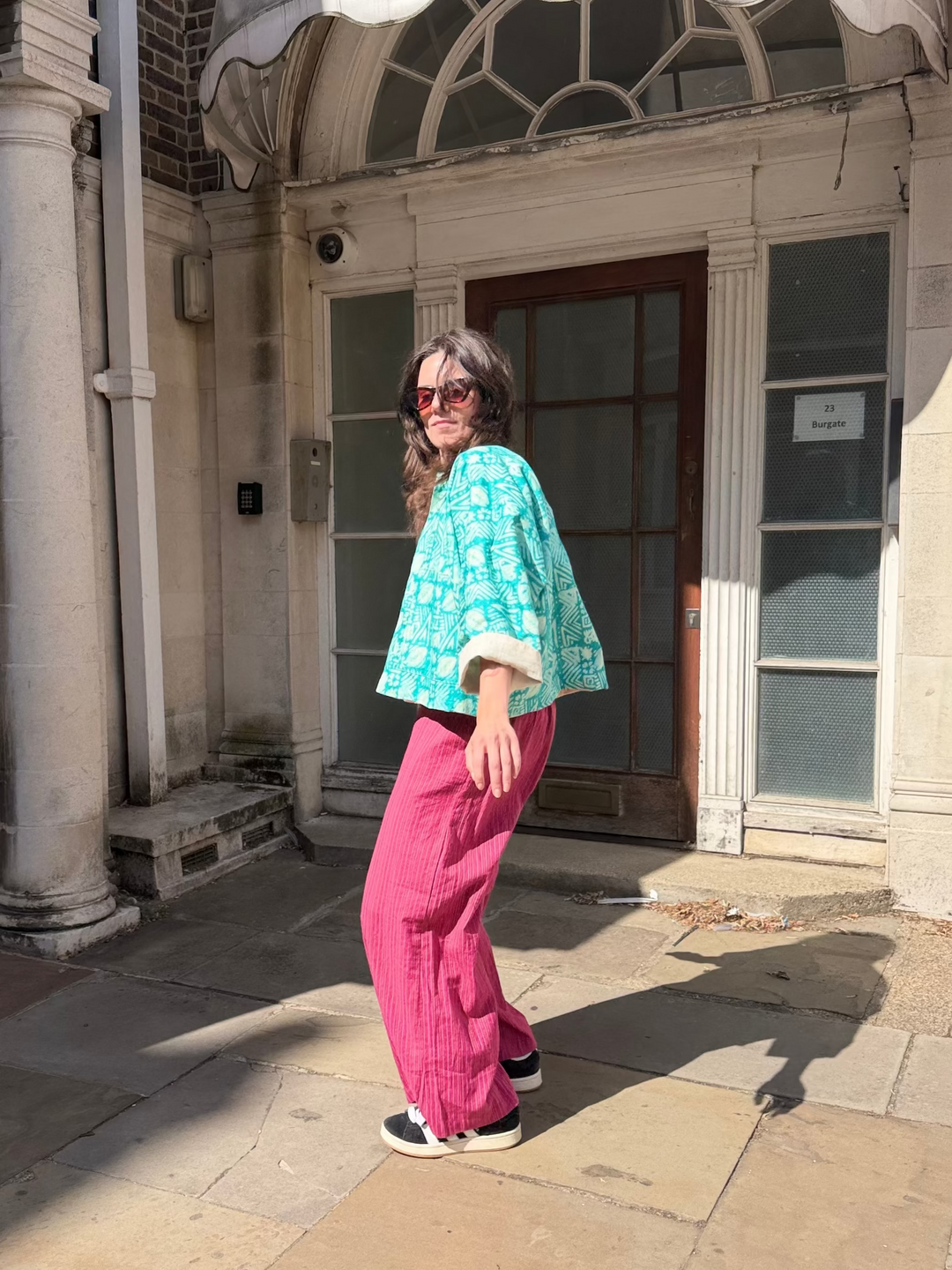 Santorini Linen Jacket: Reversible