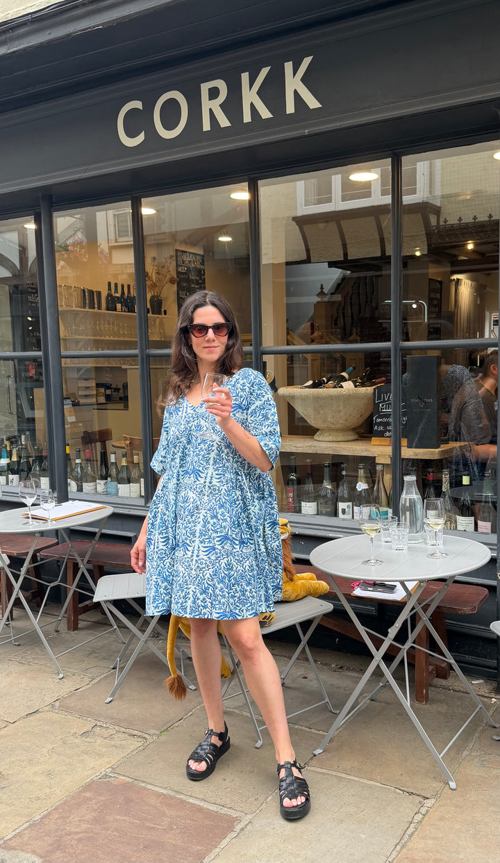 Blue Mai Tai: Knee Length Summer Dress