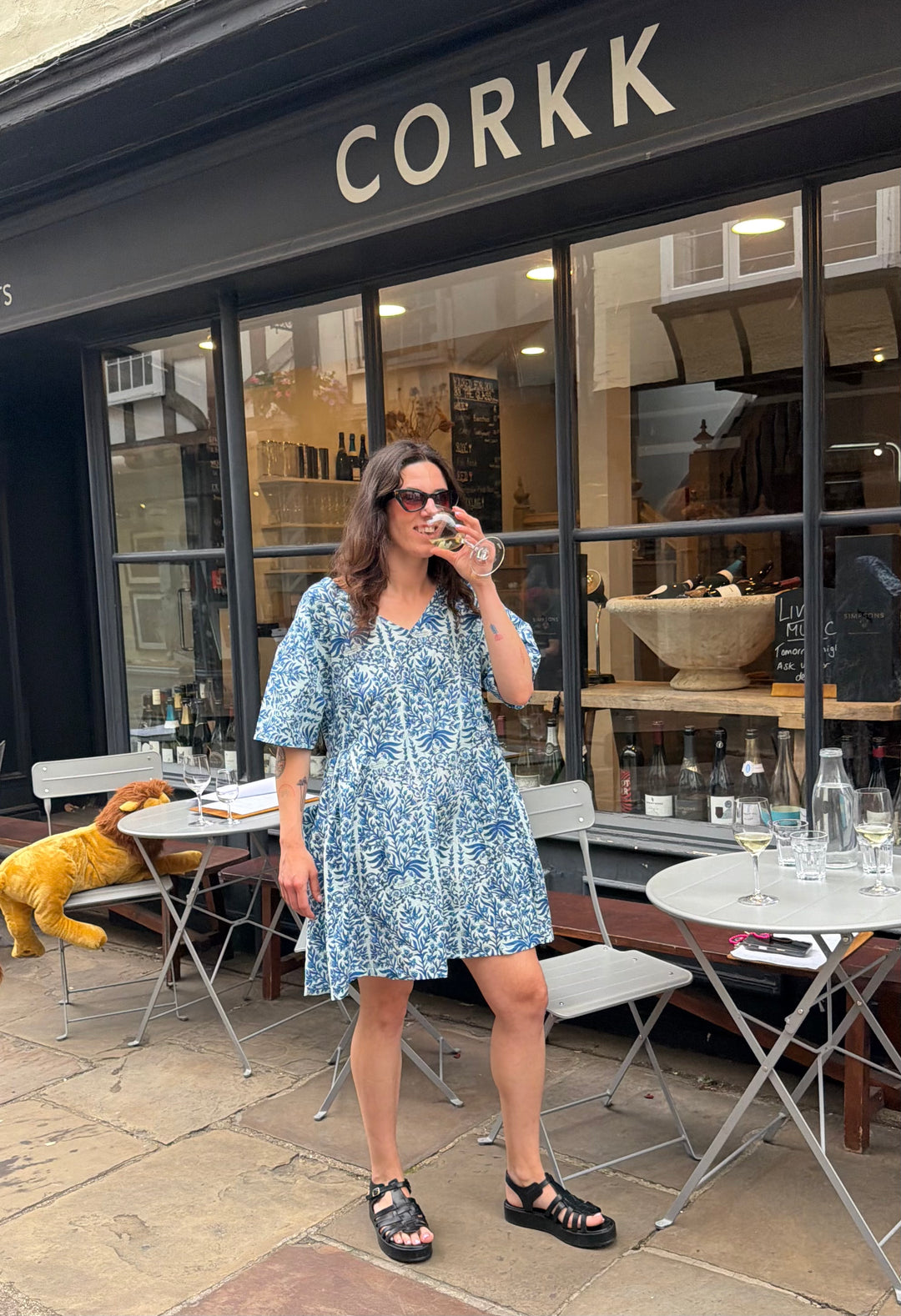 Blue Mai Tai: Knee Length Summer Dress