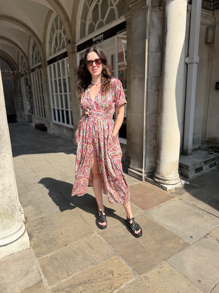 Paisley Wrap Dress