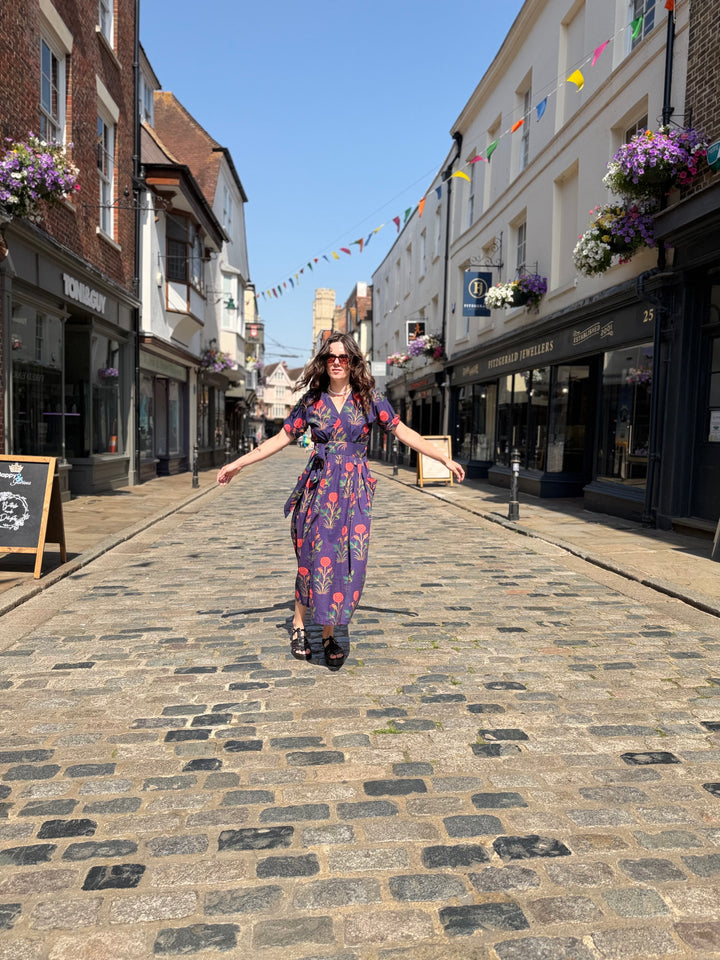 Floral Wilderness Wrap Dress