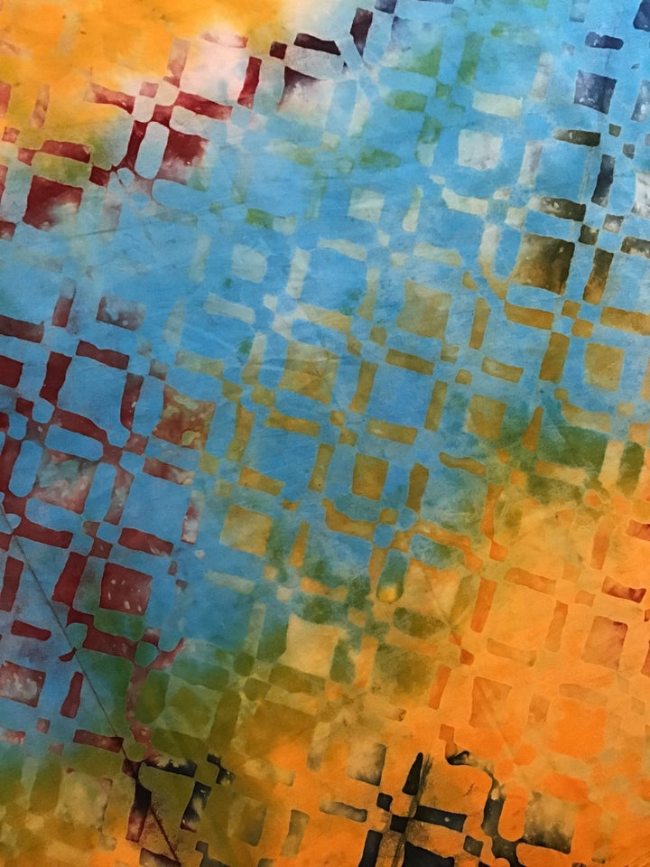 A Day at the Beach Batik Fabric - Violet Elizabeth - Haberdashery