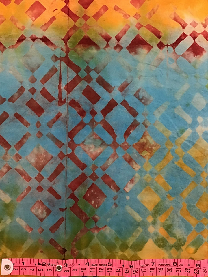 A Day at the Beach Batik Fabric - Violet Elizabeth - Haberdashery