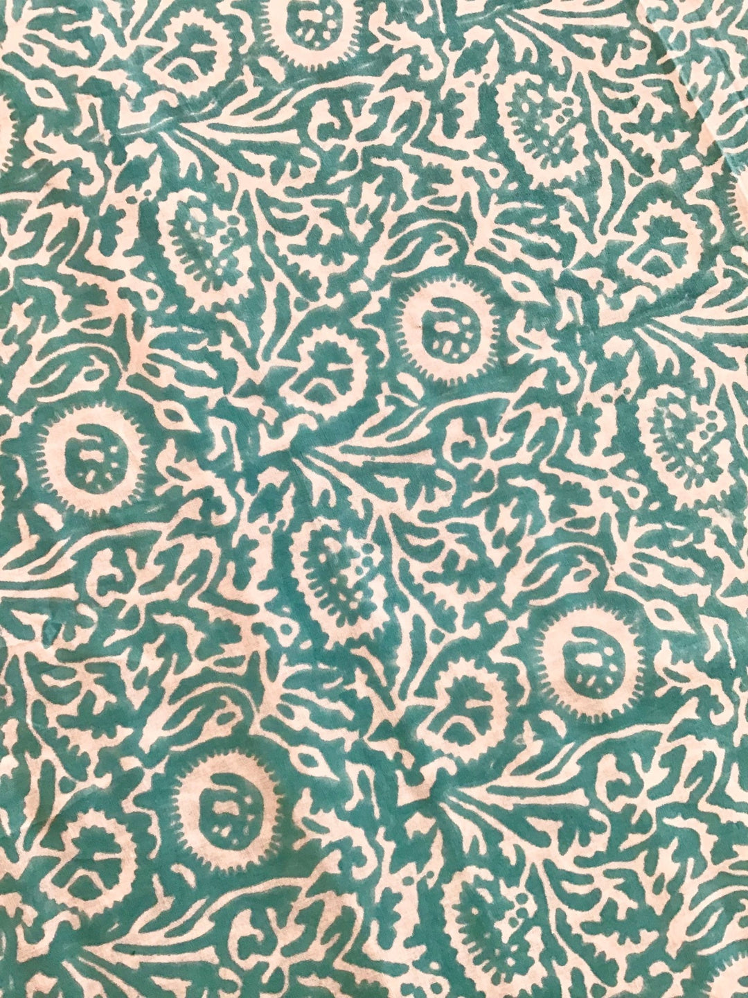 Abstract flower Block Printed Fabric - Violet Elizabeth - Haberdashery