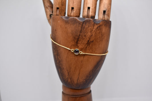 Adjustable Amethyst and Gold Plated Bracelet - Violet Elizabeth - Jewellery