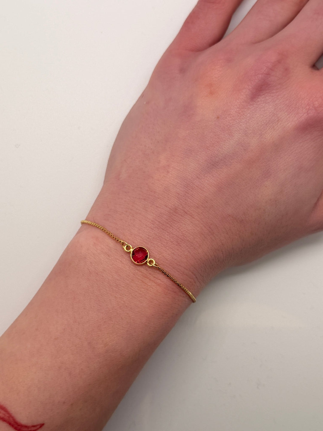 Adjustable Spinel And Gold Plated Bracelet - Violet Elizabeth - Jewellery